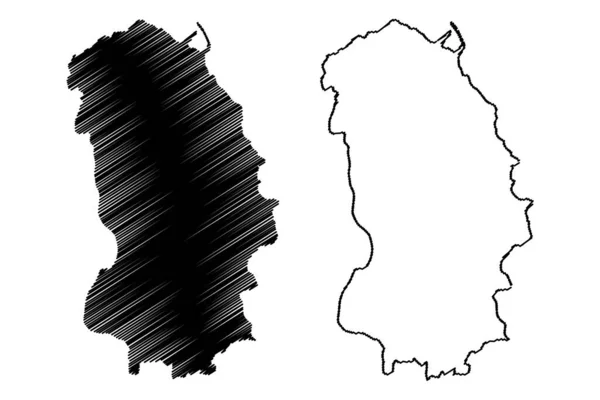 Annobon island (Republiken Ekvatorialguinea, provinserna Ekvatorialguinea) karta vektor illustration, klotskiss Anabon, Anno Bom och Annabona Provinskarta — Stock vektor