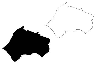 Sukhumi Şehri (Gürcistan, Abhazya Cumhuriyeti) harita vektör çizimi, Sokhumi harita şehri