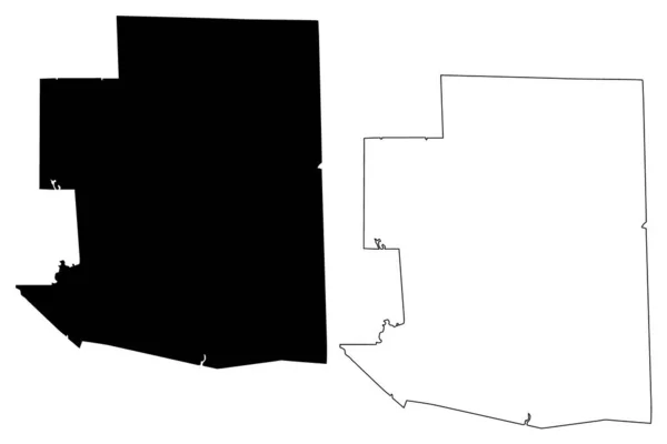 Windham County, Connecticut (ABD eyaleti, Amerika Birleşik Devletleri, ABD) harita vektör çizimi, karalama çizimi Windham haritası — Stok Vektör