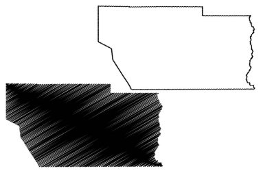 Conejos County, Colorado (ABD eyaleti, Amerika Birleşik Devletleri, ABD, ABD) harita vektör çizimi, kroki çizimi Conejos haritası