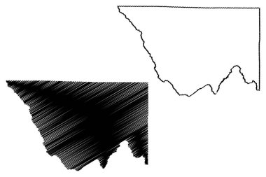 Custer County, Colorado (ABD eyaleti, Amerika Birleşik Devletleri, Usa, ABD) harita vektör çizimi, karalama çizimi Custer haritası