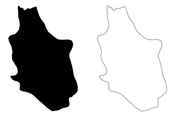Município de Rankovce (República da Macedônia do Norte, Região Nordeste) mapa ilustração vetorial, rabisco esboço Rankovce mapa — Vetor de Stock