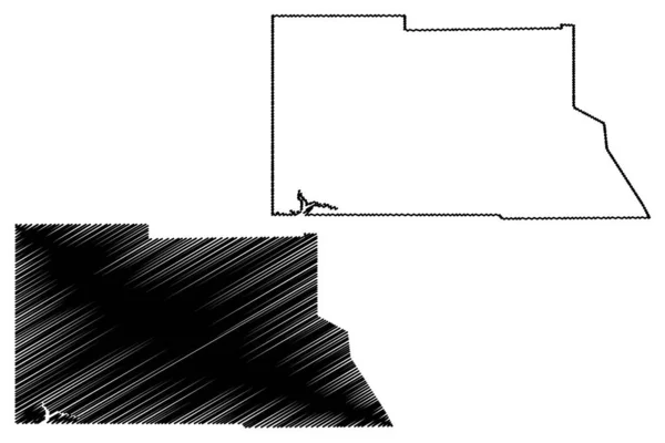 Archuleta County, Colorado (USA, USA, USA) karta vektor illustration, klotskiss Archuleta karta — Stock vektor
