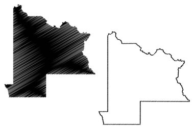 Gunnison County, Colorado (ABD eyaleti, Amerika Birleşik Devletleri, Usa, ABD) harita vektör çizimi, çizim çizimi Gunnison haritası