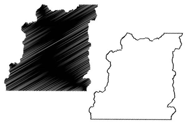 コロラド州レイク郡(アメリカ,アメリカ,アメリカ,アメリカ,アメリカ)地図ベクトル図,スケッチブルなスケッチレイクマップ — ストックベクタ