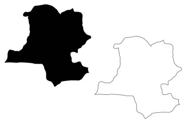 Kicevo Belediyesi (Kuzey Makedonya Cumhuriyeti, Güneybatı İstatistik Bölgesi) harita vektör çizimi, kroki çizimi Kicevo haritası