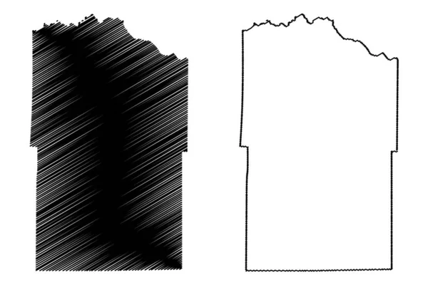 Mineral County, Colorado (U.S. county, United States of America, Usa, U.S., Us) karta vektor illustration, klotskiss Mineralkarta — Stock vektor