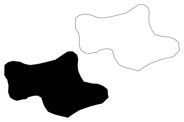 Plasnica Municipality (Республіка Македонія, Південно-Західний статистичний регіон) map vector illustration, scribble sketch Plasnica map — стоковий вектор