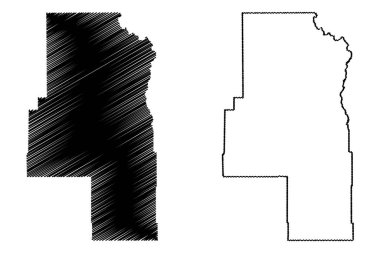 Routt County, Colorado (ABD eyaleti, Amerika Birleşik Devletleri, Usa, ABD) harita vektör çizimi, çizim çizimi rota haritası