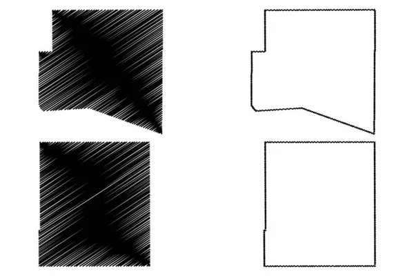 Prowers und pueblo county, colorado (u.s. county, vereinigte staaten von amerika, usa, uss., us) map vektorillustration, scribble skizze prowers und pueblo map — Stockvektor