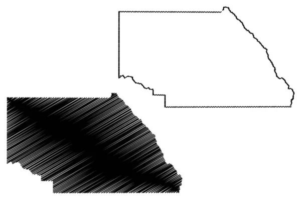 Saguache County, Colorado (U.S. county, United States of America,USA, U.S., US) map vector illustration, scribble sketch Saguache map — 스톡 벡터