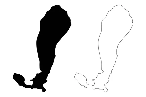 Butel Municipality (Республіка Македонія, Скоп'є Statistical Region, Більший Скоп'є) map vector illustration, scribble sketch Butel map — стоковий вектор