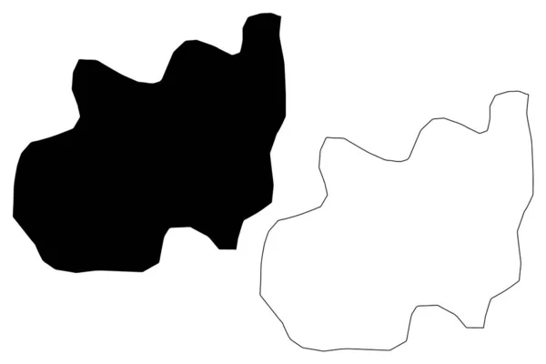 เทศบาลโรมัน (สาธารณรัฐมาซิโดเนียเหนือ, ภูมิภาคสถิติวาดภาพ) แผนที่ภาพเวกเตอร์, สเก็ตช์จารึกแผนที่โรมัน — ภาพเวกเตอร์สต็อก