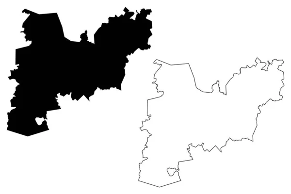 Ape Municipality (Republiek Letland, Administratieve afdelingen van Letland, Gemeenten en hun territoriale eenheden) map vector illustratie, krabbel schets Ape map — Stockvector