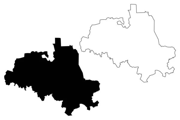 Cibla Gemeente (Republiek Letland, Bestuurlijke indeling van Letland, Gemeenten en hun territoriale eenheden) kaart vector illustratie, krabbel schets Cibla kaart — Stockvector