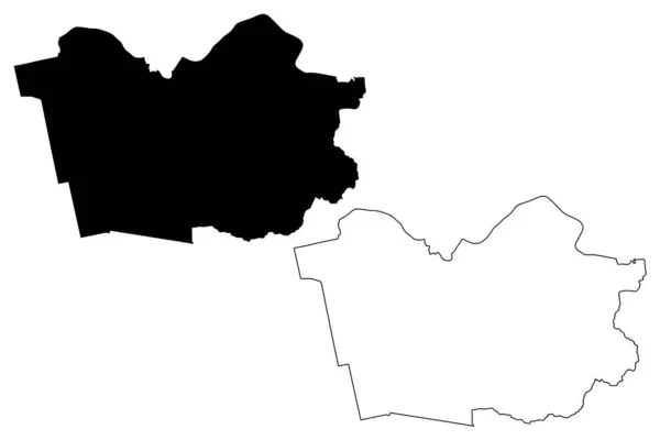 Junjelgava自治体 ラトビア共和国 ラトビアの行政部門 自治体とその領土単位 地図ベクトル図 スケッチJunjelgava地図 — ストックベクタ