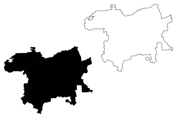 カルサヴァ市 ラトビア共和国 ラトビア行政区 地方自治体とその領土単位 地図ベクトル図 スケッチブック カルサヴァ地図 — ストックベクタ