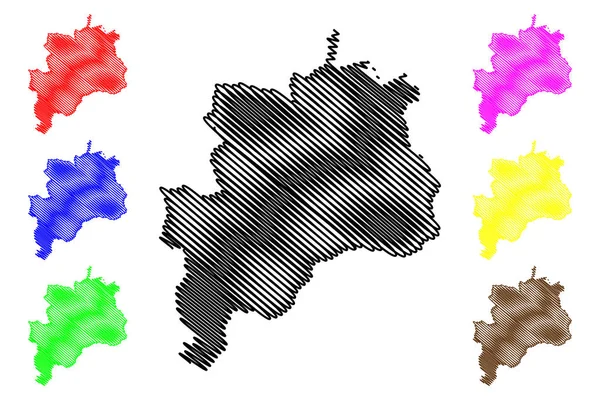 Rasina District República Serbia Distritos Sumadija Serbia Occidental Mapa Vector — Archivo Imágenes Vectoriales