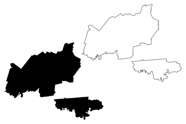 Olaine Gemeente Republiek Letland Bestuurlijke Indeling Van Letland Gemeenten Hun — Stockvector