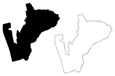 Rucava Belediyesi (Letonya Cumhuriyeti, Letonya İdari Bölümleri, Belediyeler ve onların toprak birimleri) harita vektör çizimi, çizim Rucava haritası