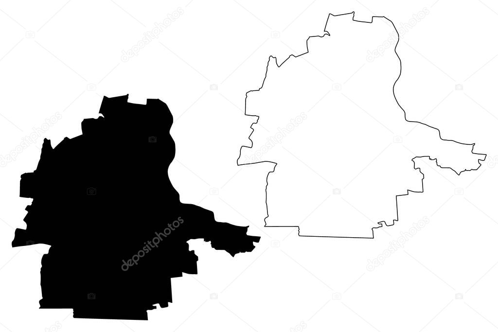 Rundale Municipality (Republic of Latvia, Administrative divisions of Latvia, Municipalities and their territorial units) map vector illustration, scribble sketch Rundale map