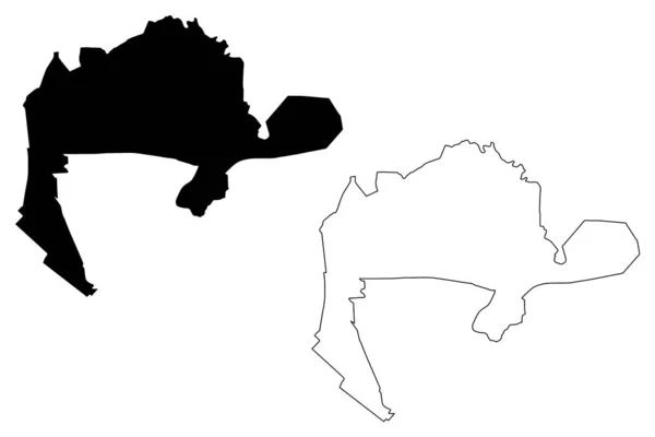 スティノイ市 ラトビア共和国 ラトビア行政区 地方自治体とその地域単位 地図ベクトルイラスト スケッチブック スティノイ地図 — ストックベクタ