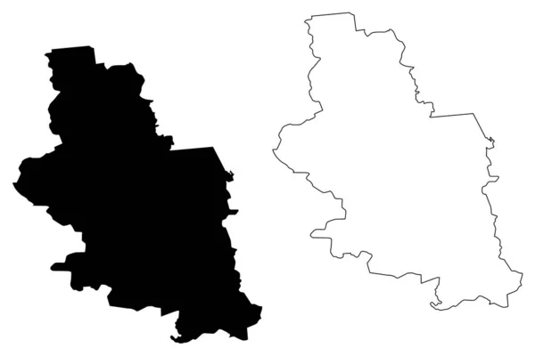 Vilani Municities Republic Latvia Administrative Divisions Latvia Municipal Sections Map — 스톡 벡터