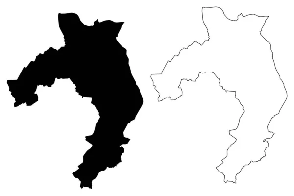 Gemeinde Zilupe Republik Lettland Verwaltungsbezirke Lettlands Gemeinden Und Ihre Gebietseinheiten — Stockvektor