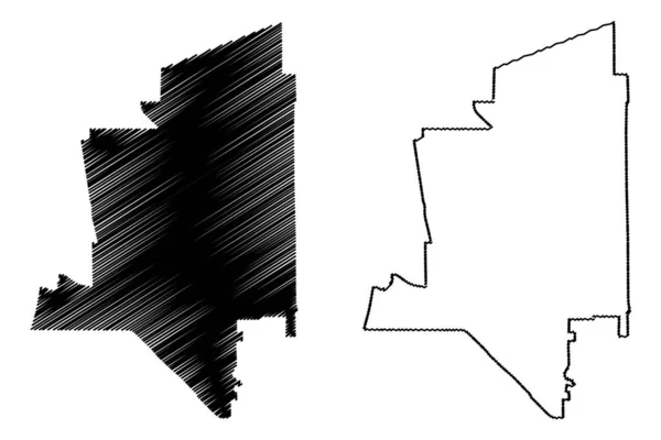 Torrance City California Сша Соединенные Штаты Америки Сша Map Vector — стоковый вектор