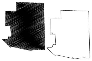 Windham County, Connecticut (ABD eyaleti, Amerika Birleşik Devletleri, ABD) harita vektör çizimi, karalama çizimi Windham haritası