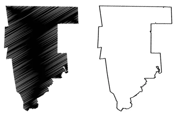Tolland County Connecticut County Spojené Státy Americké Usa Usa Map — Stockový vektor