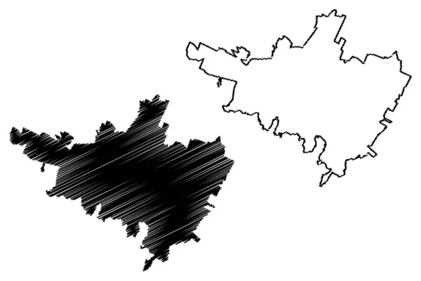 ボローニャ市 イタリア共和国 イタリア エミリア ロマーニャ州 地図ベクトル図 スケッチブックボローニャ市地図 — ストックベクタ