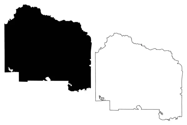 アラクーア郡 アメリカ アメリカ アメリカ アメリカ アメリカ 地図ベクトル図 スケッチブック アラクーア地図 — ストックベクタ
