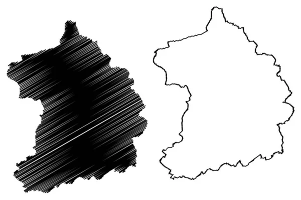 Essen City Federal Republic Germany North Rhine Westphalia Map Vector — Stock Vector