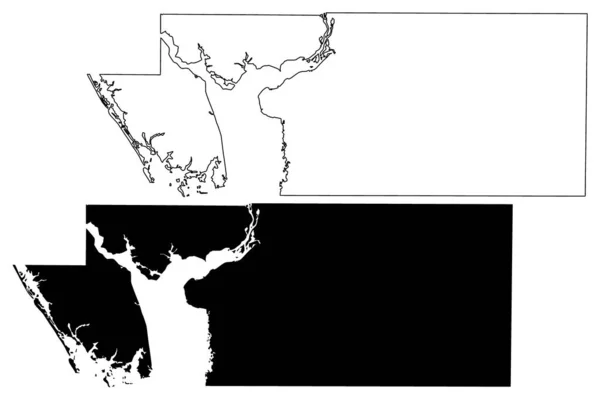Charlotte County Florida County United States America Usa Map Vector — Stock Vector