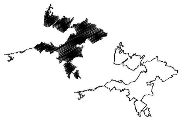 Izmir City Turecká Republika Anatolia Egejské Moře Mapa Vektorová Ilustrace — Stockový vektor