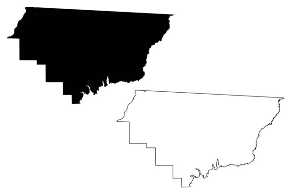 Gadsden County Florida County United States America Usa Map Vector — Stock Vector