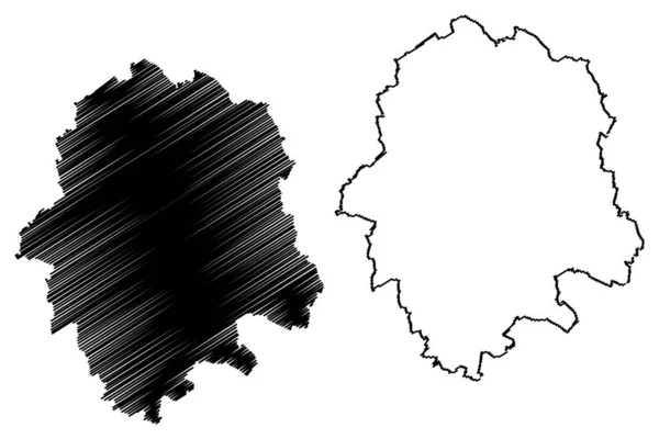 Munster City Republika Federalna Niemiec Nadrenia Północna Westfalia Mapa Wektor — Wektor stockowy