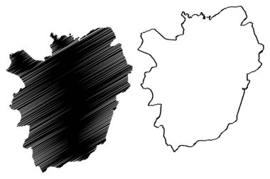 Podgorica Şehri (Karadağ) harita vektör çizimi, kroki çizimi, Titograd harita kenti