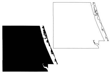 St. Lucie County, Florida (ABD eyaleti, Amerika Birleşik Devletleri, Usa, ABD) harita vektör çizimi, çizim Aziz Lucie haritası