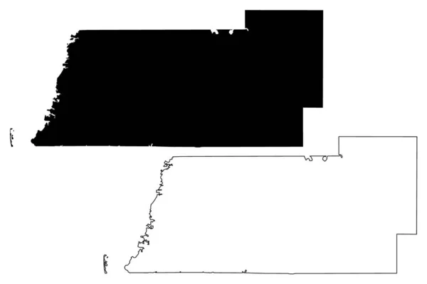 Comté Pasco Floride Comté Des États Unis États Unis Amérique — Image vectorielle
