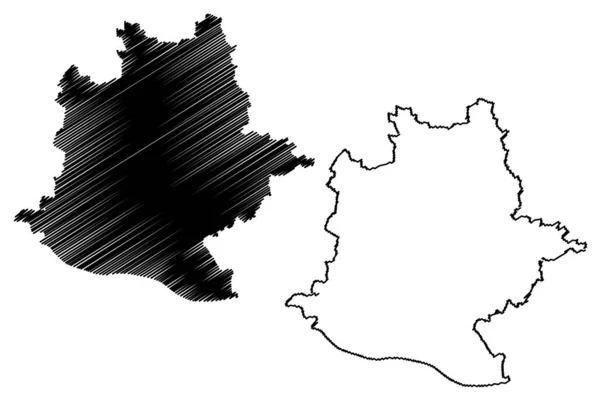 Stuttgart Şehri Almanya Federal Cumhuriyeti Baden Wurttemberg Harita Vektör Illüstrasyonu — Stok Vektör