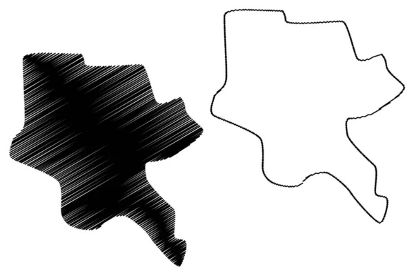 Cair Municipality Republik Nordmakedonien Statistische Region Skopje Großraum Skopje Kartenvektorillustration — Stockvektor