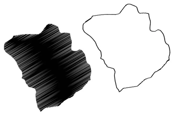 Demir Hisar Municipality Republic North Macedonia Pelagonia Statistical Region Mapa — Archivo Imágenes Vectoriales