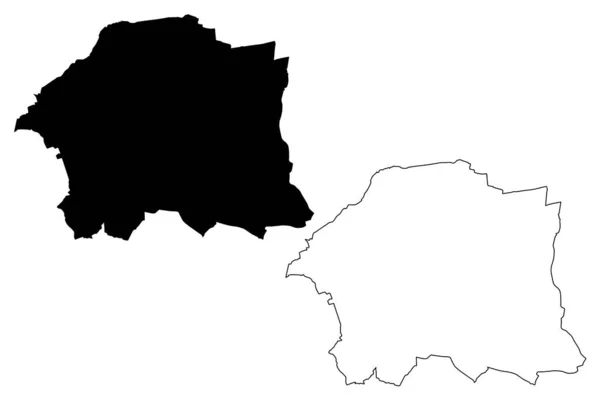 Clermont Ferrand City Repubblica Francese Francia Mappa Vettoriale Illustrazione Abbozzo — Vettoriale Stock