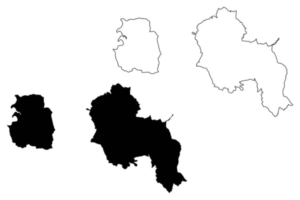 Saint Etienne City Französische Republik Frankreich Kartenvektorillustration Kritzelskizze Stadtplan Saint — Stockvektor