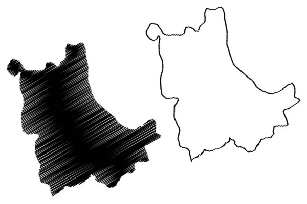 Kavadarci Municipality Republic North Macedonia Vardar Statistical Region Map Vektorillustration — Stockvektor