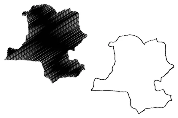 Kicevská Obec Republika Severní Makedonie Jihozápadní Statistická Oblast Mapa Vektorová — Stockový vektor