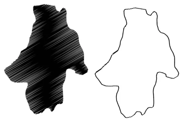 Municipalité Kocani République Macédoine Nord Région Statistique Est Illustration Vectorielle — Image vectorielle