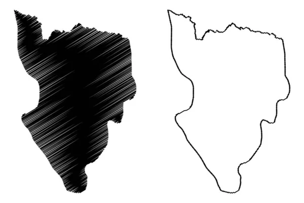 Lipkovo Município República Macedônia Norte Região Nordeste Mapa Ilustração Vetorial — Vetor de Stock